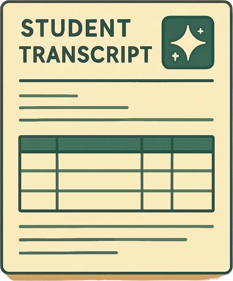 Transcripts & AI illustration